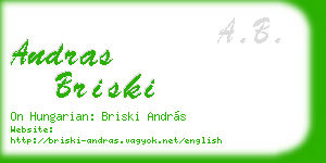 andras briski business card